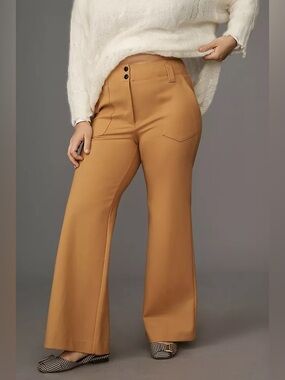 NWT Maeve Anthropologie Naomi Ponte Wide Leg Flare